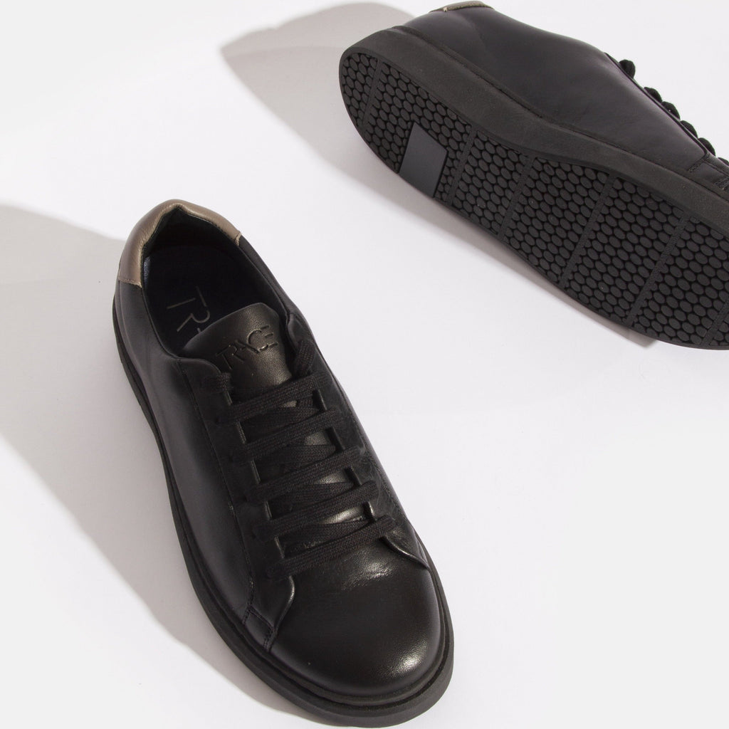 Ari Black Leather Sneaker - Trace Footwear - 